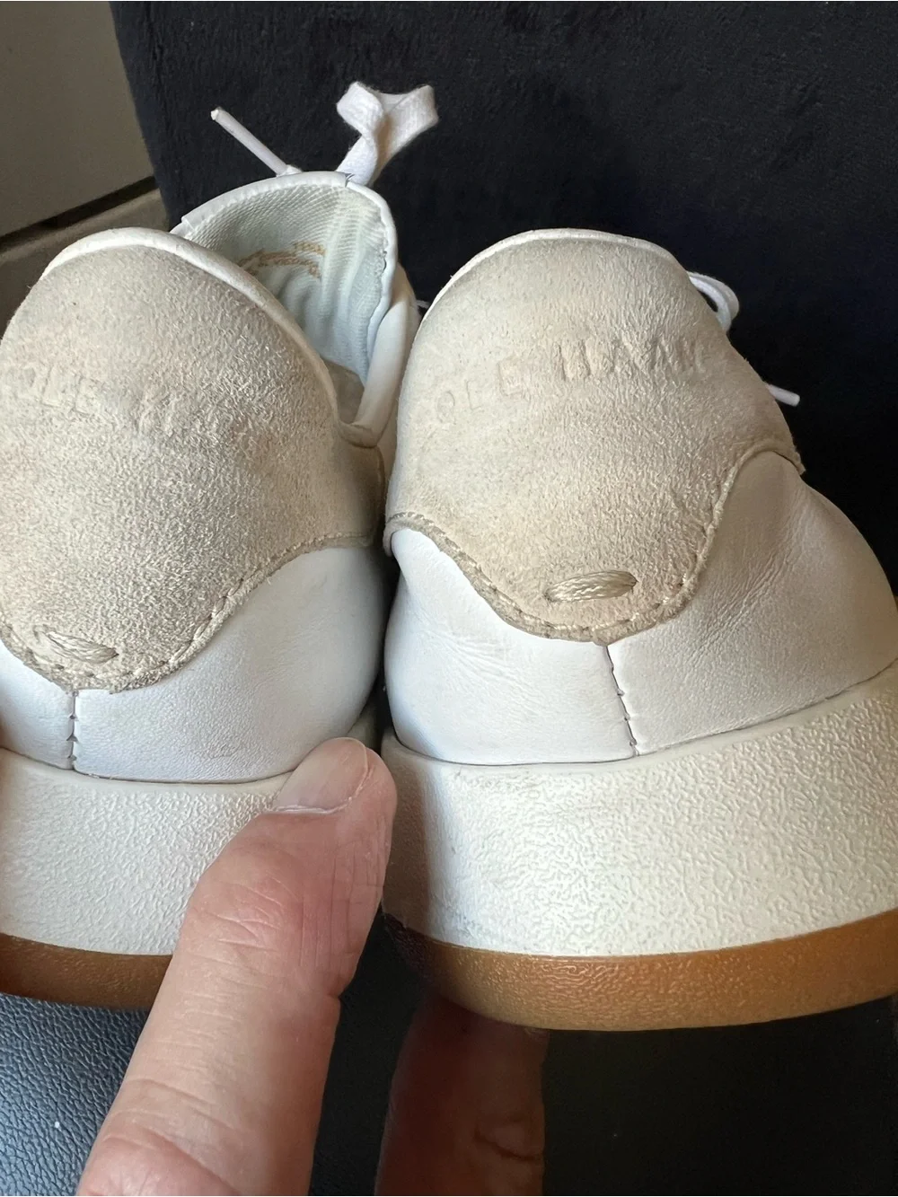 Men’s Cole Haan White Leather Lace-Up Sneakers GrandSeries EUC